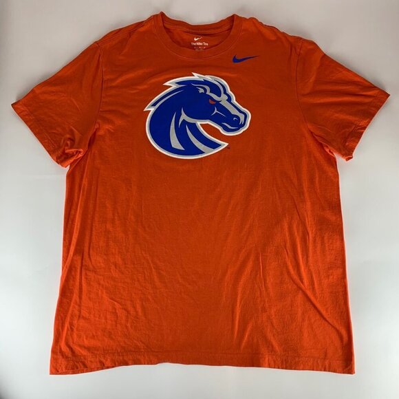 Boise State Broncos NCAA Orange Nike Dri Fit Short Sleeve Crewneck Shirt Mens XL - Picture 1 of 4